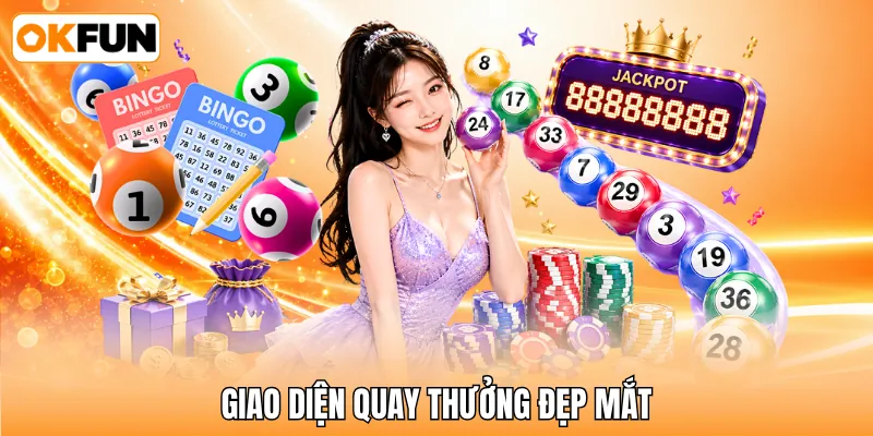 Giao diện quay thưởng đẹp mắt