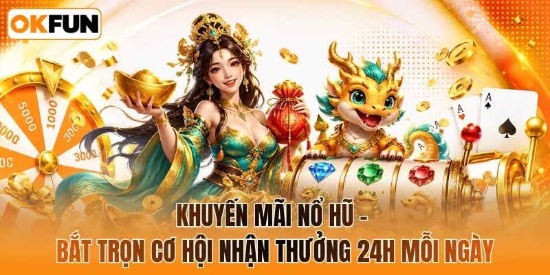 Khuyến mãi nổ hũ - Bắt trọn cơ hội nhận thưởng 24h mỗi ngày