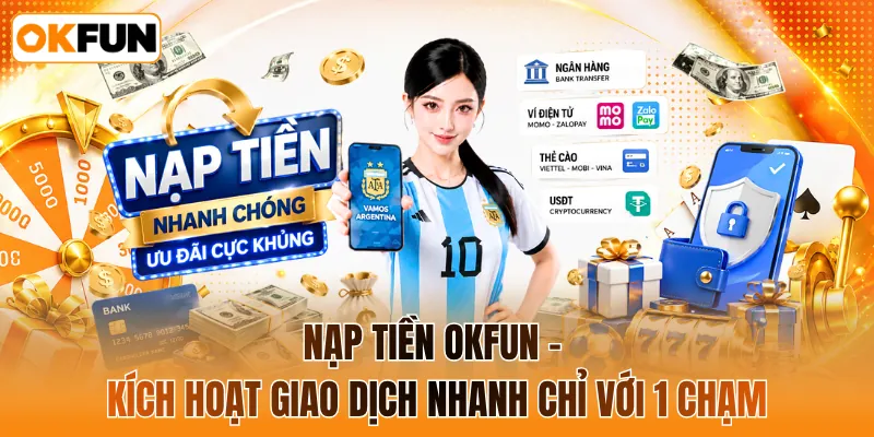Nạp tiền OKFUN - Kích hoạt giao dịch nhanh chỉ với 1 chạm